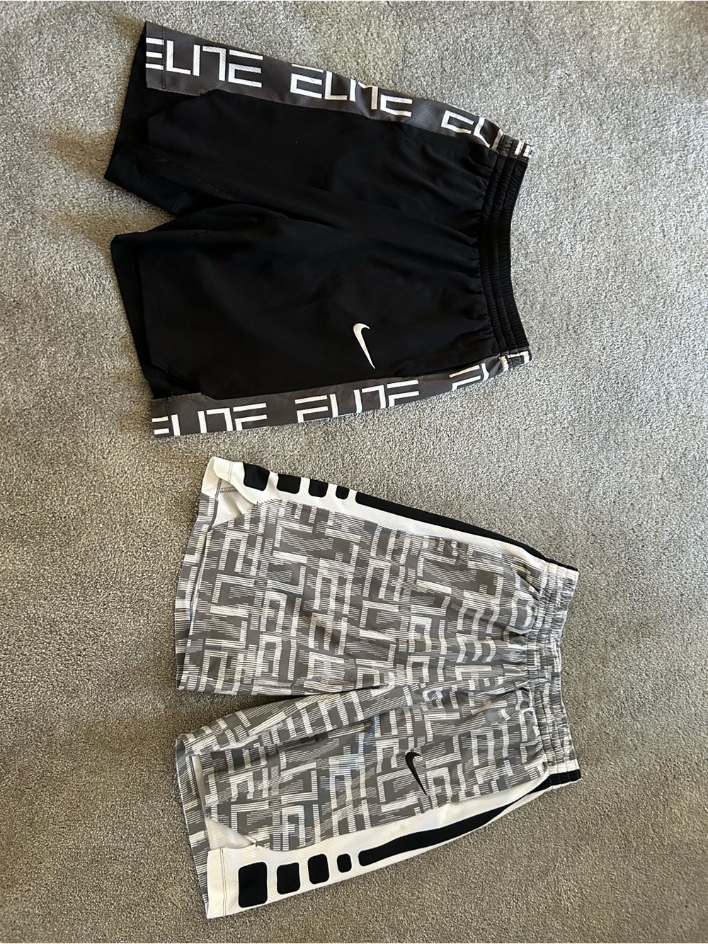 Nike Black & Gray Graphic Athletic Shorts Set